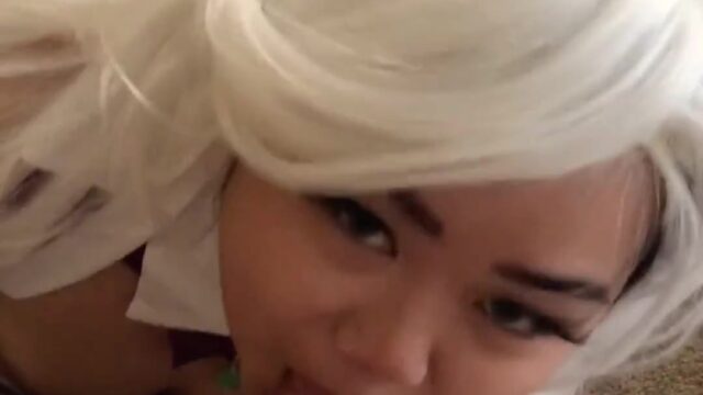 Halo.spice Aka Halococo anime babe sucking bwc and getting doggy fucked onlyfans video
